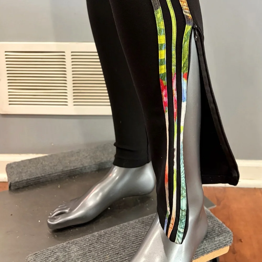 Altuzarra Black Three Colorblock Stripe Leggings- XS